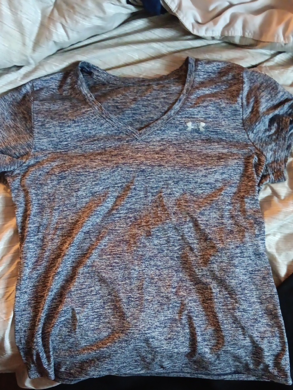 Under Armour Women's Heathered Navy V-Neck Performance Tee